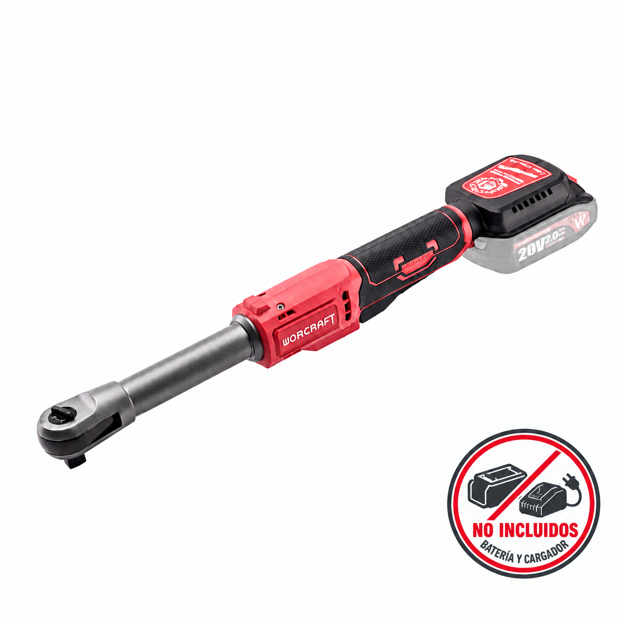 CRW-S20LiB Solo – batería y cargador no incluidos Llave de trinquete inalámbrica WORCRAFT CRW-S20LiB sin batería ni cargador incluidos